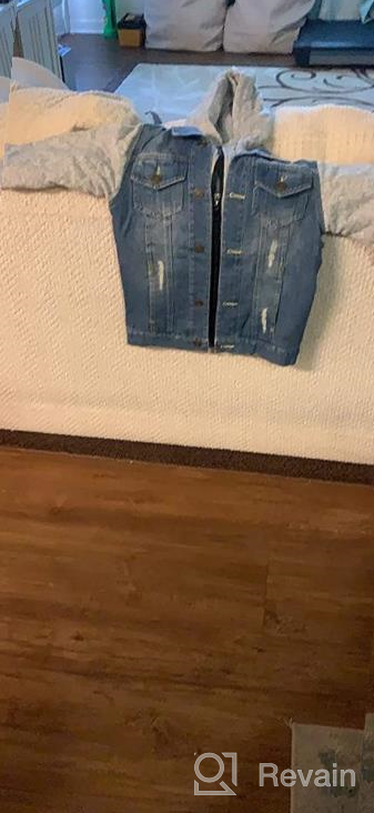 img 1 attached to Upgrade Your Child's Autumn Wardrobe with LJYH 👦 Boys' Basic Denim Trucker Jackets and Trendy Jeans Coats review by Predrag Hall