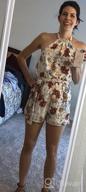img 1 attached to Summer Floral Romper Jumpsuit For Women With Ruffle Halter Neck, Elastic Waist And Sleeveless Design By Angashion review by Theresa Brown
