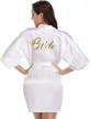 satin wedding robe with gold glitter/rhinestones for bridesmaids & brides by vlazom logo