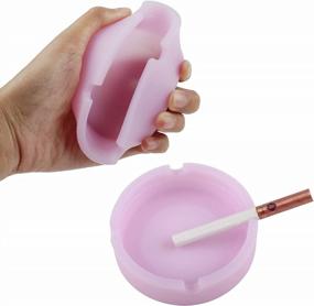 img 3 attached to Luminous And Durable: Get The HOWDIA Silicone Ashtray 3 Pack For High Temperature Heat Resistance And Glow In The Dark Convenience!