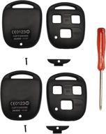 2-pack black lexus key fob shell replacement case - keyless entry remote key fob housing with stickers, compatible with lexus gs300 gs400 gs430 gx470 is300 ls400 ls430 lx470 rx300 rx330 logo