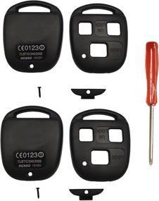 img 4 attached to 2-Pack Black Lexus Key Fob Shell Replacement Case - Keyless Entry Remote Key Fob Housing with Stickers, Compatible with Lexus GS300 GS400 GS430 GX470 IS300 LS400 LS430 LX470 RX300 RX330