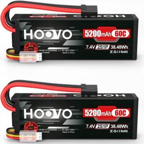 img 4 attached to HOOVO 2S 7.4V LiPo Battery 5200MAh 60C Hard Case RC Lipo Battery With TR Plug For RC Car Truck Boat Buggy Truggy(2 Pack)