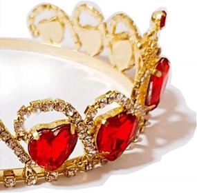 img 1 attached to IDOXE Evie Royal Red Heart ожерелье и комплект тиары: костюм Queen Of Hearts Eive для девочек-подростков на Хэллоуин