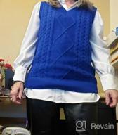 img 1 attached to Winter Ready: Stay Cozy With HOTAPEI'S Oversized V-Neck Sweater Vest For Women review by Micael Rau