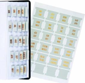 img 4 attached to 📅 DiverseBee Gold Foil Planner Monthly Tabs, 24 Peel and Stick Laminated Tabs for Notebooks (12 Month Tabs and 4 Blank Tabs), Calendar Monthly Stickers, Planner Dividers (Jade)