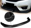 dna motoring 2-pu-669-r-rcf resin carbon fiber front with vertical stabilizers bumper lip replacement for 14-17 fit logo