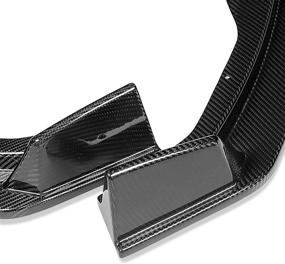 img 1 attached to DNA Motoring 2-PU-669-R-RCF Resin Carbon Fiber Front With Vertical Stabilizers Bumper Lip Replacement For 14-17 Fit