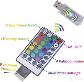 img 2 attached to 🎄 16-Color Changing Fairy Curtain Lights with USB Remote - Perfect for Christmas, Weddings, Parties, Room Decoration