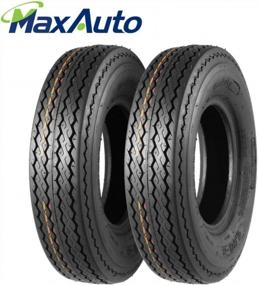 img 3 attached to MaxAuto Set Of 2 4.80-8 Highway Boat Motorcycle Trailer Tires 4.80X8 6PR Load Range C, Tubeless