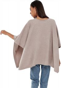 img 2 attached to Cashmere Feel Womens Poncho Sweater – Loose Fitting Shawl Wrap Top For Cozy Fall And Winter Fashion