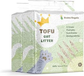 img 4 attached to 🐱 12L Beans Royale Tofu Cat Litter Pack - Clumping Kitty Litter with Flushable Pea Fiber - 100% Natural, Dust Free, Odor Control - Low Tracking Lightweight