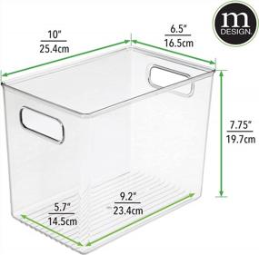 img 2 attached to 2-Pack Plastic Bathroom Storage Bins With Handles - Organize Soaps, Shampoos, Serums & More!