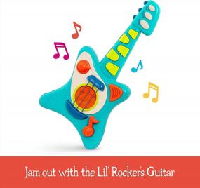 img 2 attached to Гитара Battat Lil' Rocker'S от 2+ лет: акустический, электрический и песенный режимы!