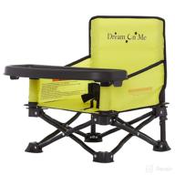 🪑 dream on me sit ‘n play booster chair: portable indoor/outdoor use, compact fold, lightweight, safety harness, travel high chair logo