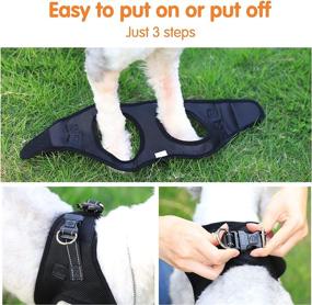 img 3 attached to 🐾 ABest-PET Cat and Dog Harness: Soft Mesh, Reflective, Adjustable Jacket with Easy Control for Small, Medium, Large Pets