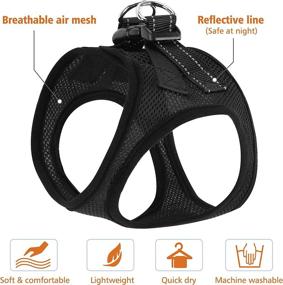 img 2 attached to 🐾 ABest-PET Cat and Dog Harness: Soft Mesh, Reflective, Adjustable Jacket with Easy Control for Small, Medium, Large Pets