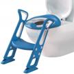 potty training made easy: bluesnail toilet seat with step stool ladder for kids and toddlers - blue upgrade pu cushion! logo