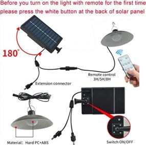 img 3 attached to Осветите свое открытое пространство с помощью подвесного светильника Aolyty Solar с двойной головкой — водонепроницаемого, с дистанционным управлением, с регулируемой яркостью и с питанием от солнечной энергии!