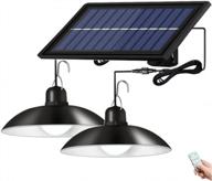 illuminate your outdoor space with aolyty solar pendant double head shed light – waterproof, remote control, dimmable and solar powered! logo