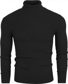 img 4 attached to Men'S Slim Fit Turtleneck Knitted Sweaters - VILOVE Lightweight Long Sleeve Thermal Pullover