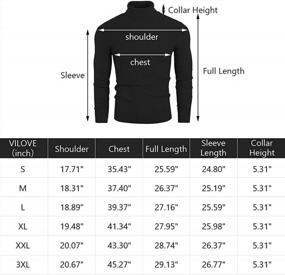 img 1 attached to Men'S Slim Fit Turtleneck Knitted Sweaters - VILOVE Lightweight Long Sleeve Thermal Pullover