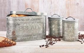 img 1 attached to 🍯 Amici Home Rustic Kitchen Collection Sugar Galvanized Metal Storage Canister – 76 Ounce, Food Safe with Push Top Lid