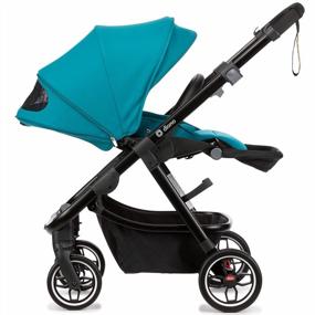 img 2 attached to Diono Excurze Baby, Infant, Toddler Stroller, Perfect City Travel System Stroller And Car Seat Compatible, Adaptors Included Compact Fold, Narrow Ride, XL Storage Basket, Blue Turquoise