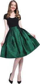 img 4 attached to 👗 Womens Pockets Stretchy Pleated Skirts: Irenwedding's Stylish Clothing for Women