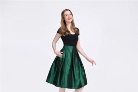 img 1 attached to 👗 Womens Pockets Stretchy Pleated Skirts: Irenwedding's Stylish Clothing for Women