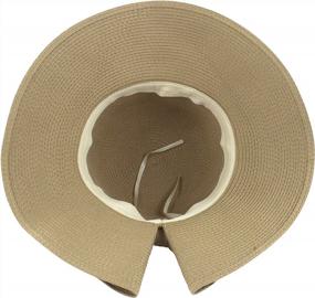 img 2 attached to Stay Stylish And Protected: Women'S UPF 50 Bowknot Straw Sun Hat For Summer Beach Days!