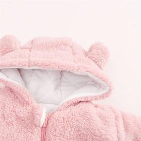 img 1 attached to 👶 Winter Warm Snowsuit Outwear for Newborns: Simplee Kids Baby Infant Boy Girl Hooded Footed Romper Jumpsuit (0-18 Months)