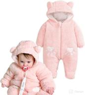 👶 winter warm snowsuit outwear for newborns: simplee kids baby infant boy girl hooded footed romper jumpsuit (0-18 months) logo