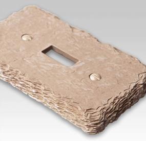 img 2 attached to Amerelle Almond Faux Slate Single Toggle/Single Duplex Resin Wallplate