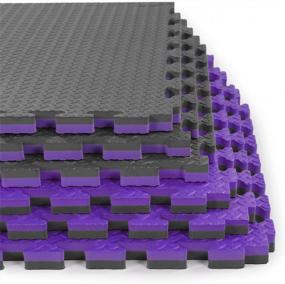 img 4 attached to 24'' X 24'' Xspec Extra Thick Interlocking EVA Gym Foam Floor Mat Reversible Tiles (12 Pieces, 48 Square Feet) Protective Exercise Flooring