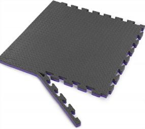 img 3 attached to 24'' X 24'' Xspec Extra Thick Interlocking EVA Gym Foam Floor Mat Reversible Tiles (12 Pieces, 48 Square Feet) Protective Exercise Flooring