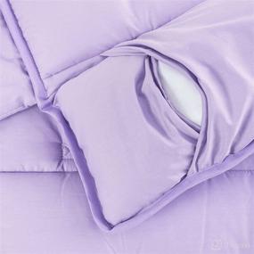 img 2 attached to 🌸 Wake In Cloud - Lilac Nap Mat: Comfortable Sleeping Bag for Kids with Removable Pillow and Microfiber Fill