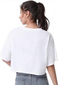 img 1 attached to Set Of 4 Xelky Women'S Short Sleeve Crop Tops - Cotton, Loose Fit, And Casual Tee Shirt For Yoga, Running, And Workout - Round Neck Design For Maximum Comfort