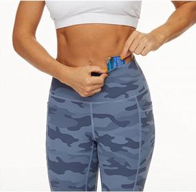 img 1 attached to Women'S High Waisted Yoga Leggings With Pockets For Workout, Stretch Tummy Control