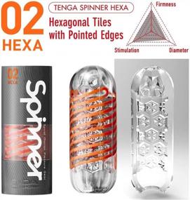 img 3 attached to HEXA TENGA Spinner Cup: Reusable Spiral Motion Male Masturbator For Intimate Pleasure (SPN-002) - Pack Of 1