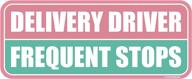 geekbear frequent stops car magnet (light pink/turquoise) - delivery driver sign for car - caution this vehicle makes frequent stops sign - no stickers amazon flex driver magnetic sign (1 pack) логотип