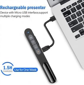 img 2 attached to Streamline Your Presentations With DinoFire'S 100FT Rechargeable Wireless Presenter Remote