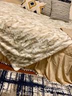 img 1 attached to LIFEREVO Luxury Velvet Diamond Quilted Fitted Bed Sheet 3 Side Coverage 18 Inch Drop Dust Ruffle Bed Skirt With Pompoms Fringe (Queen, White) review by Maurice Matlock