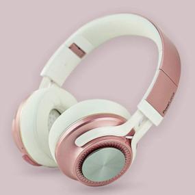 img 1 attached to PowerLocus P3 Bluetooth Headphones Over-Ear, Wireless Hi-Fi Stereo Headphone with 40h Playtime & Bluetooth 5.0, Mic & Deep Bass, Foldable Design for Cell Phones/Laptop/PC/TV - Rose Gold