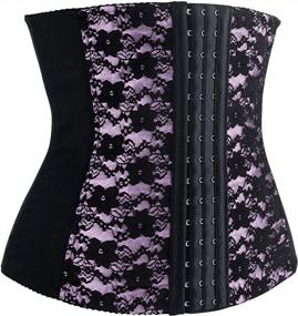 img 3 attached to Charmian Women'S Lace Waist Trainer Underbust Corset Bodyshaper Girdle Shapewear - Get An Instant Slimmer Look!