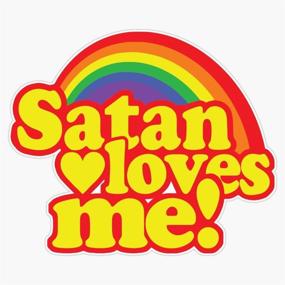 img 1 attached to Satan Loves Sticker Decal Bumper