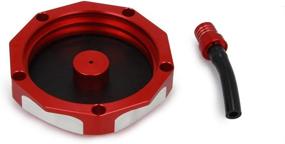 img 3 attached to JFG RACING Billet Gas Fuel Tank Cap Cover - Compatible with CRF250R/X, CRF450R/X, XR80, XR250, XR650R, TRX450R - Red (2004-2015, 2002-2015, 88-89, 86-04, 04-07, 04-09)