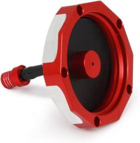 img 1 attached to JFG RACING Billet Gas Fuel Tank Cap Cover - Compatible with CRF250R/X, CRF450R/X, XR80, XR250, XR650R, TRX450R - Red (2004-2015, 2002-2015, 88-89, 86-04, 04-07, 04-09)