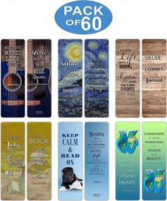 img 3 attached to Set Of 60 Creanoso Inspirational Bookmarks For Books - Featuring Positive Wisdom And Motivational Quotes From Jane Austen - High-Quality Bulk Bookmark Cards For Encouragement And Inspiration