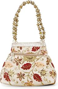 img 2 attached to Bangle Potli Wristlet Brocade Beads Women's Handbags & Wallets ~ Wristlets